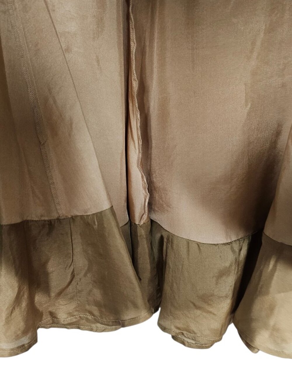 Plenty by Tracy Reese Anthropologie Flared Wool Ruffled Silk Cottagecore Skirt 4 - Picture 5 of 8